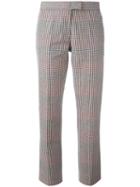Ps By Paul Smith Checked Cigarette Trousers, Women's, Size: 44, Nude/neutrals, Cotton/linen/flax/viscose