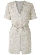 Olympiah Knitted Belted Playsuit - Neutrals