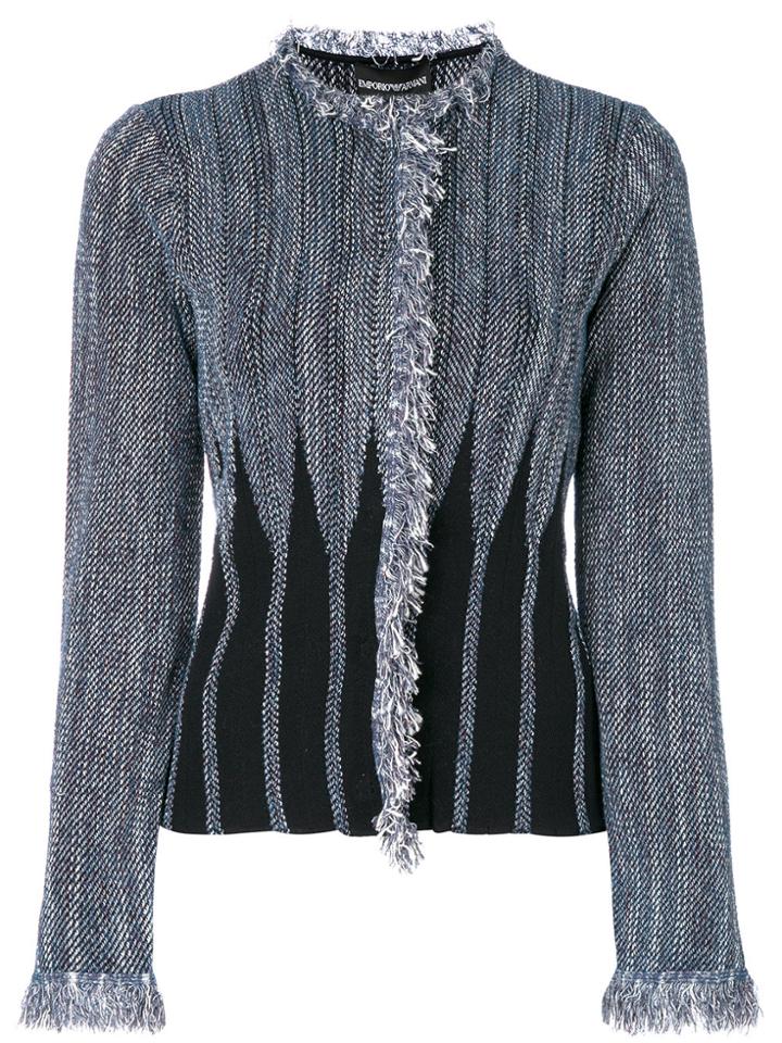 Emporio Armani Short Fitted Jacket - Blue