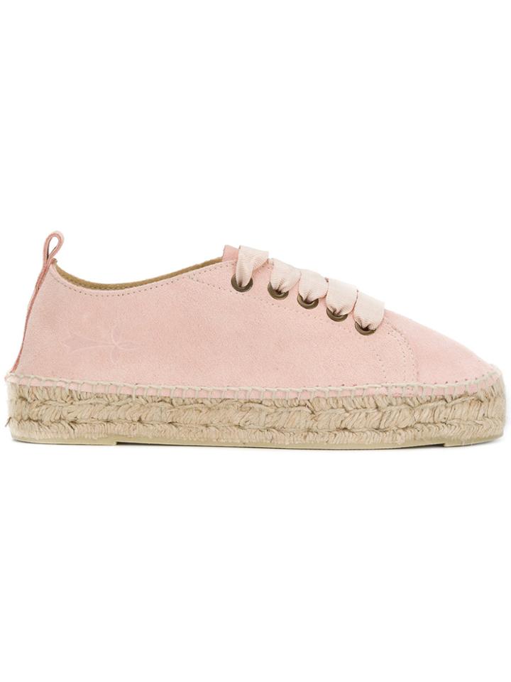 Manebi Lace-up Espadrilles - Pink & Purple