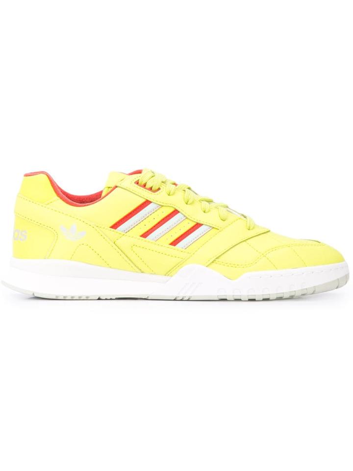 Adidas Contrast Stripe Sneakers - Yellow