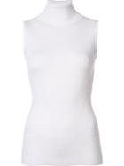 Diane Von Furstenberg Sleeveless Roll Neck Jumper, Women's, Size: Xs, White, Silk/merino