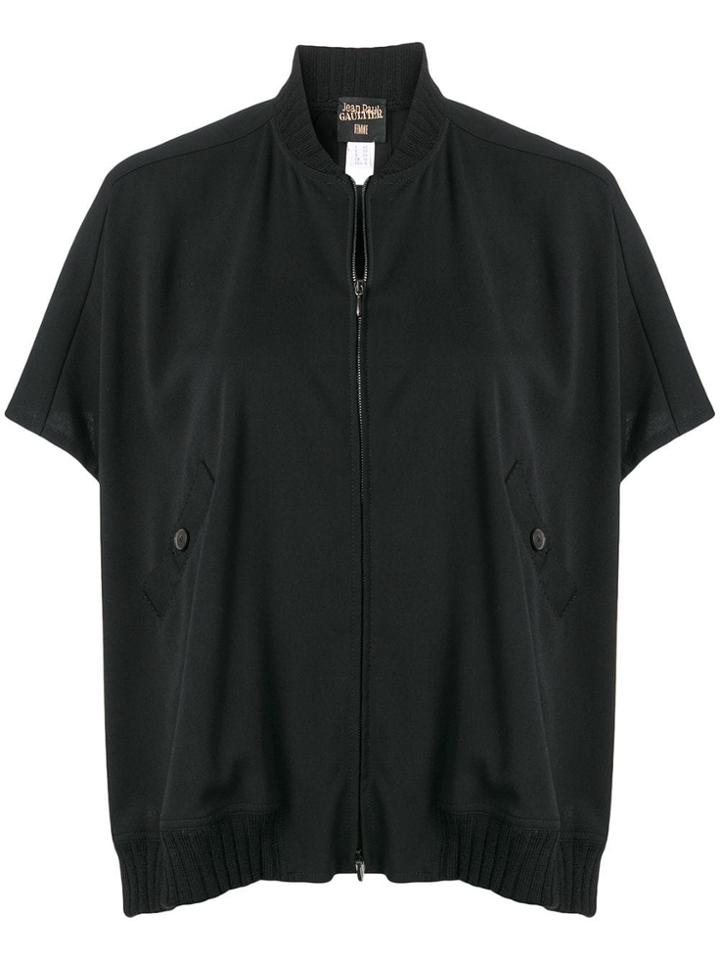 Jean Paul Gaultier Vintage 1990's Cape Bomber Jacket - Black