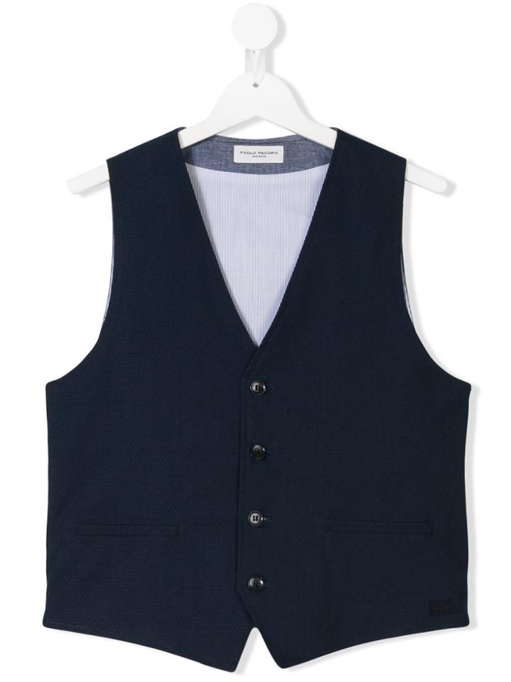 Paolo Pecora Kids Two-tone Vest - Blue
