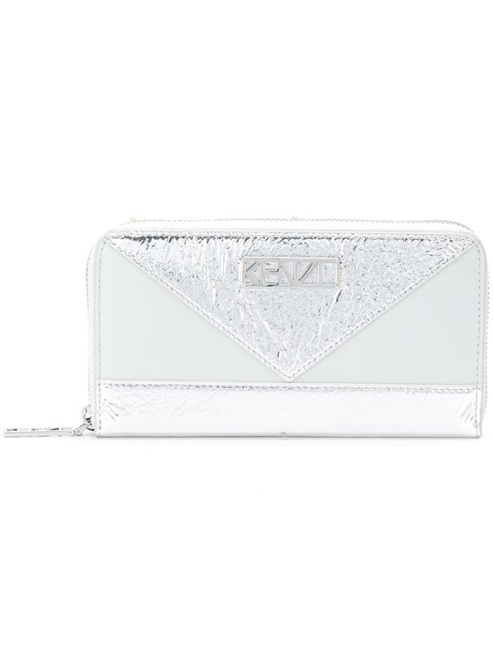 Kenzo Panel Zip Purse - Metallic