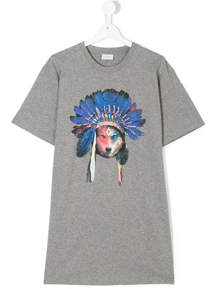 Marcelo Burlon County Of Milan Kids - Printed T-shirt - Kids - Cotton - 14 Yrs, Grey