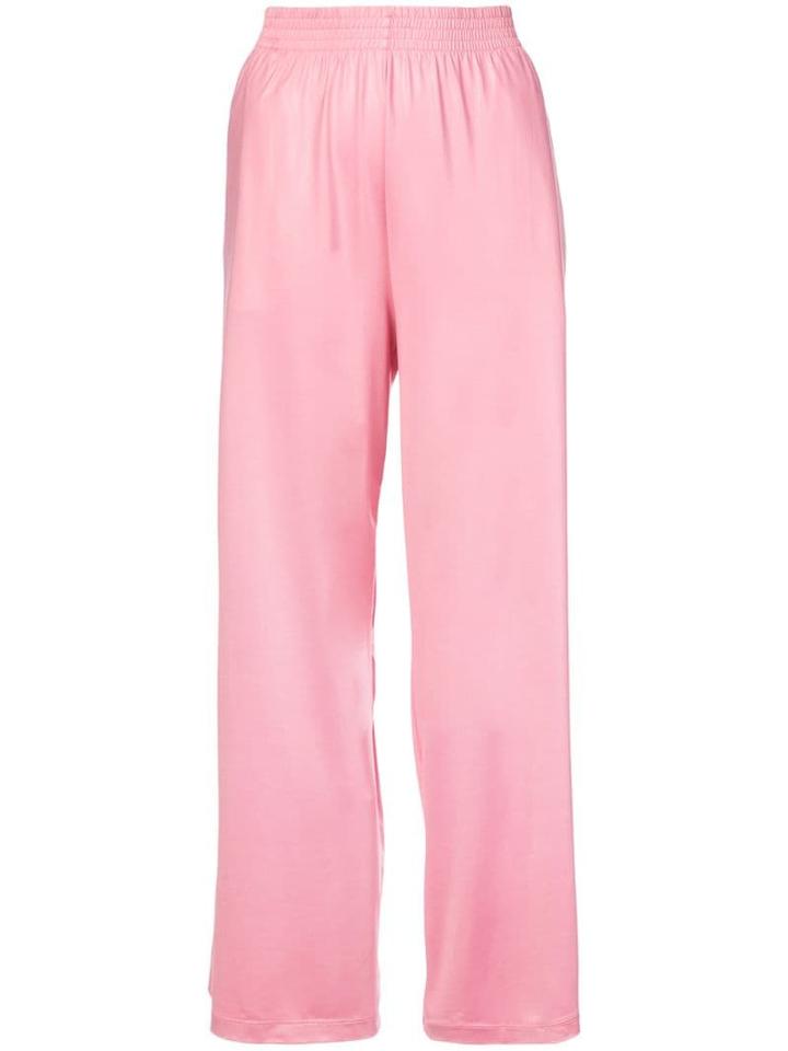 Mm6 Maison Margiela Elasticated Wide Leg Trousers - Pink