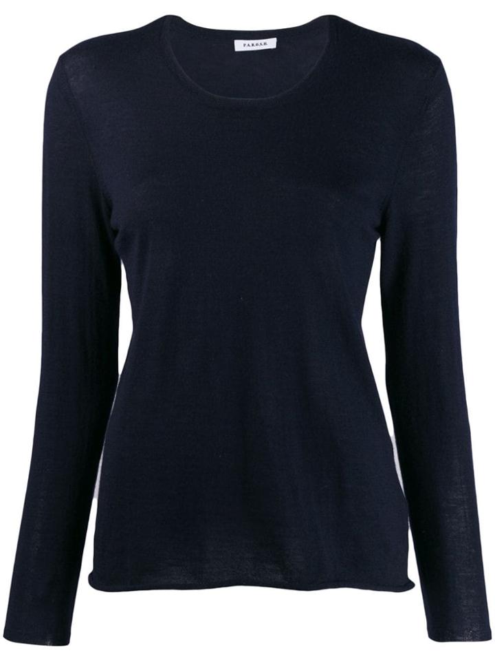 P.a.r.o.s.h. Fine Knit Jumper - Blue