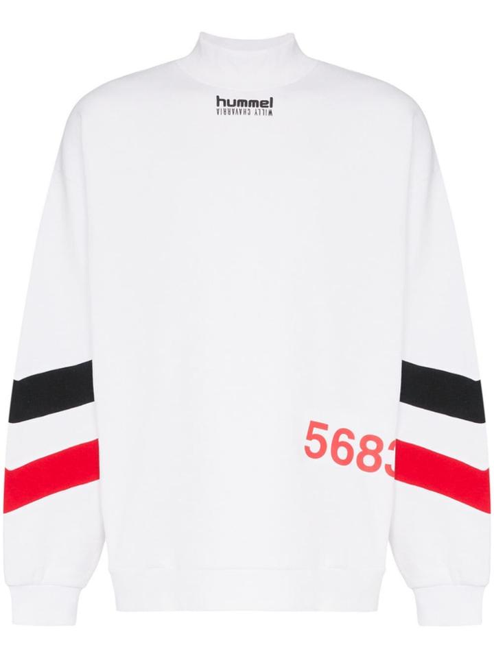 Willy Chavarria X Hml Mock Neck Boxy Fit Jumper - White
