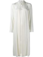 Adam Lippes Pleat Detail Dress, Women's, Size: 10, Nude/neutrals, Viscose
