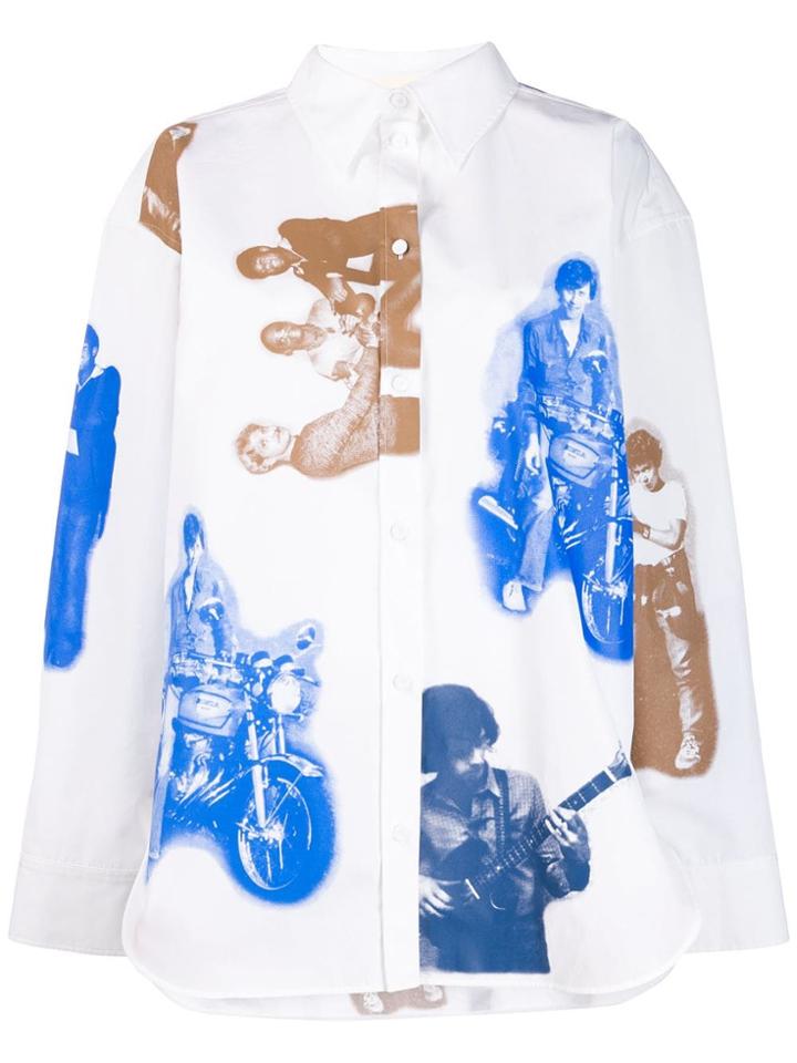Ports 1961 Oversized Printed Shirt - White