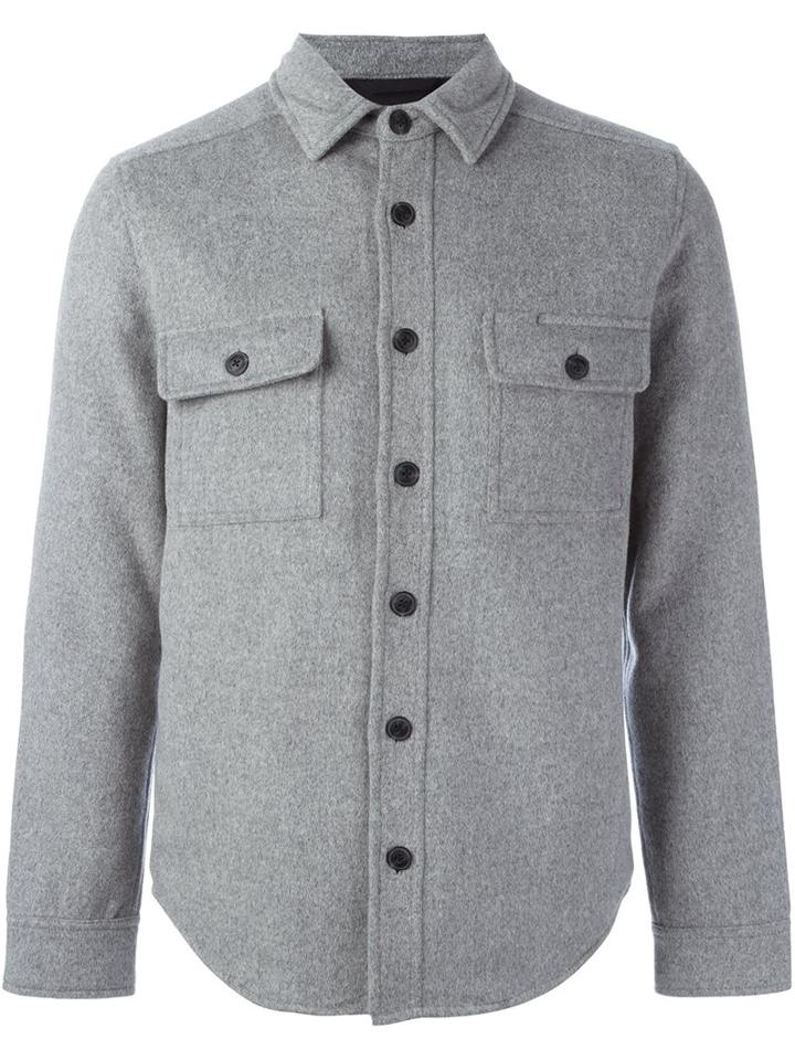 Saturdays Surf Nyc Classic Shirt Jacket, Men's, Size: Small, Grey, Cotton/acrylic/polyester/other Fibers