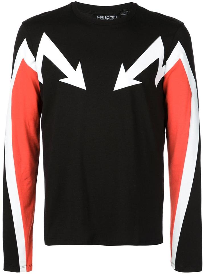 Neil Barrett Arrow Print Sweater - Black