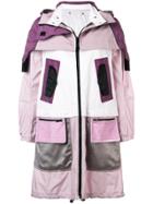 Valentino Layered Hooded Coat - Pink & Purple