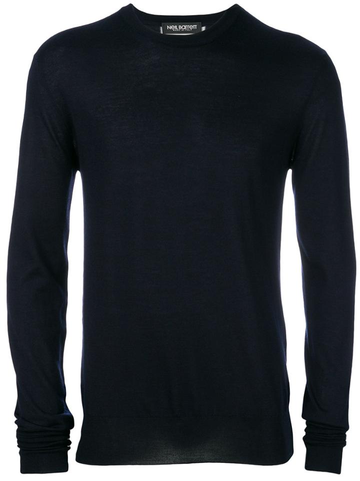 Neil Barrett Fine Knit Sweater - Blue