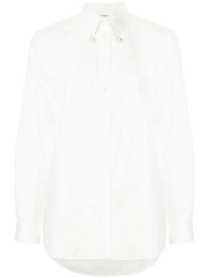Ports 1961 Pearl Embellished Shirt - White