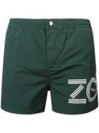 Kenzo - Logo Print Swim Shorts - Men - Nylon/polyester - L, Green, Nylon/polyester