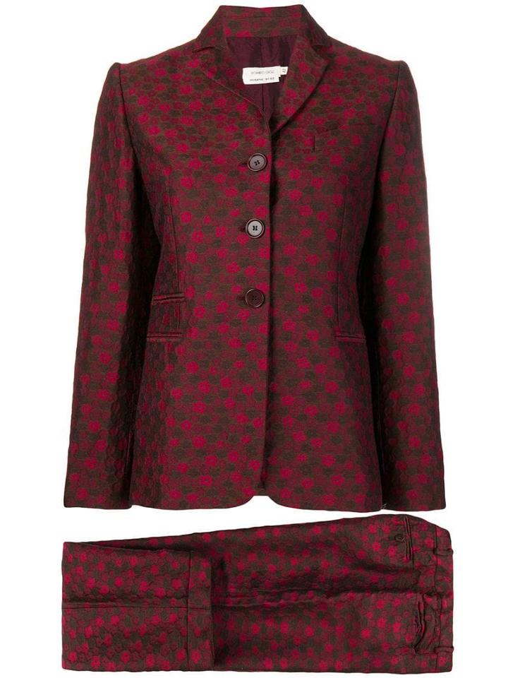 Romeo Gigli Pre-owned Jacquard Flowers Two-piece Suit - Brown