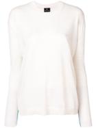 Ps By Paul Smith Basic Crew Neck Long Sleeve Sweater - White