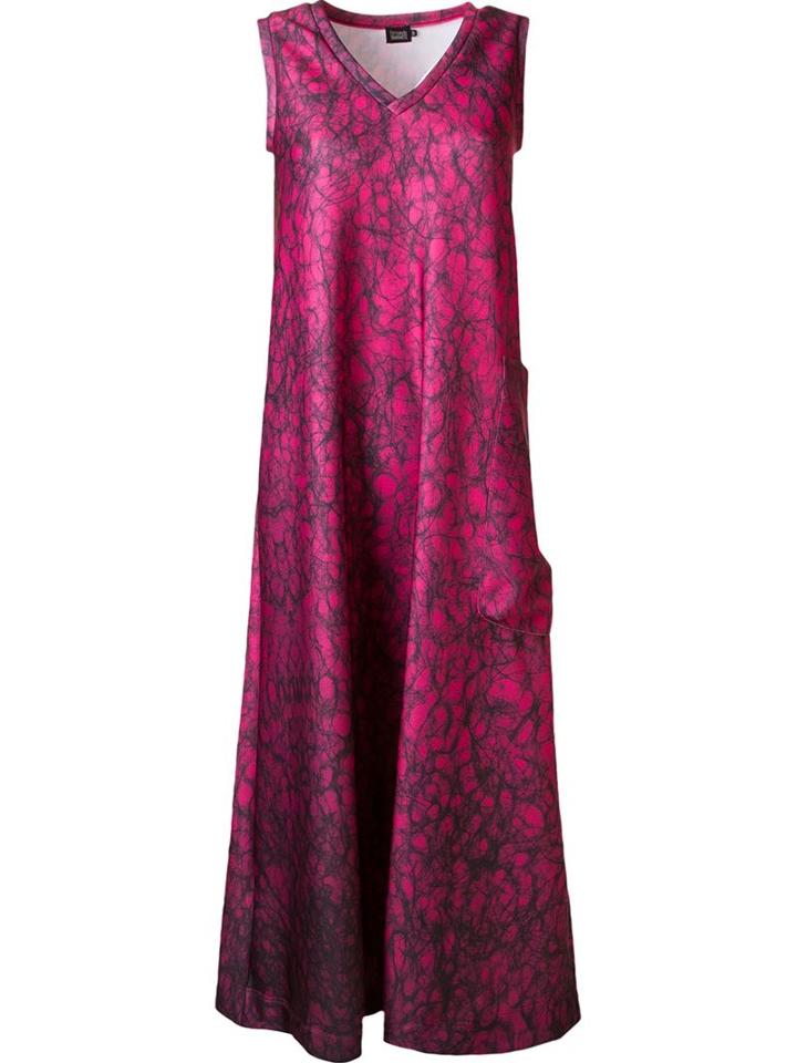 Fernanda Yamamoto Abstract Print Midi Flared Dress