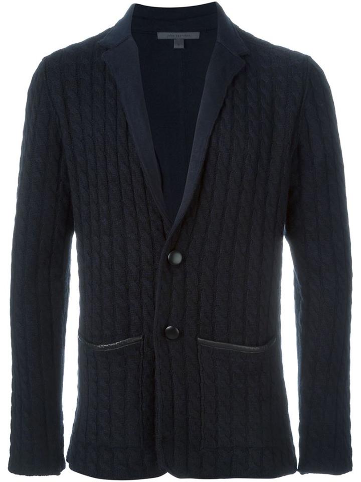 John Varvatos Cable Knit Blazer