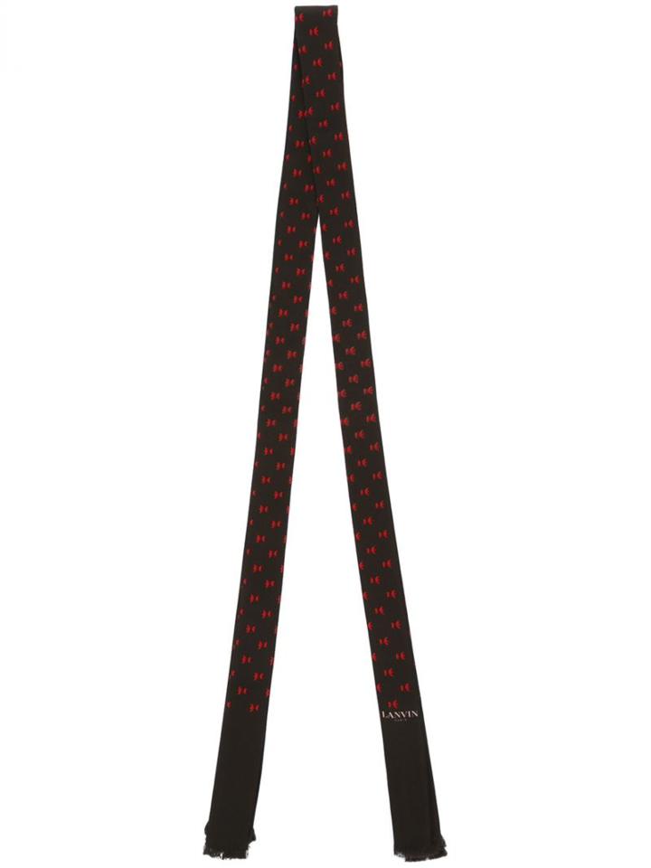 Lanvin Thin Patterned Scarf