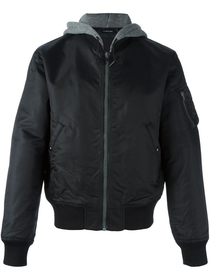 R13 Zipped Detail Hooded Jacket - Black