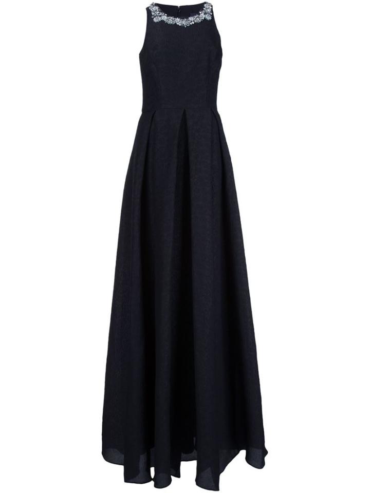 Marchesa Notte Embellished Neck Gown