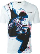 Dsquared2 Skateboarder Print T-shirt, Men's, Size: M, White, Cotton