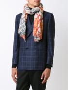 Vivienne Westwood 'squiggle' Scarf, Adult Unisex, Blue, Silk/wool/virgin Wool