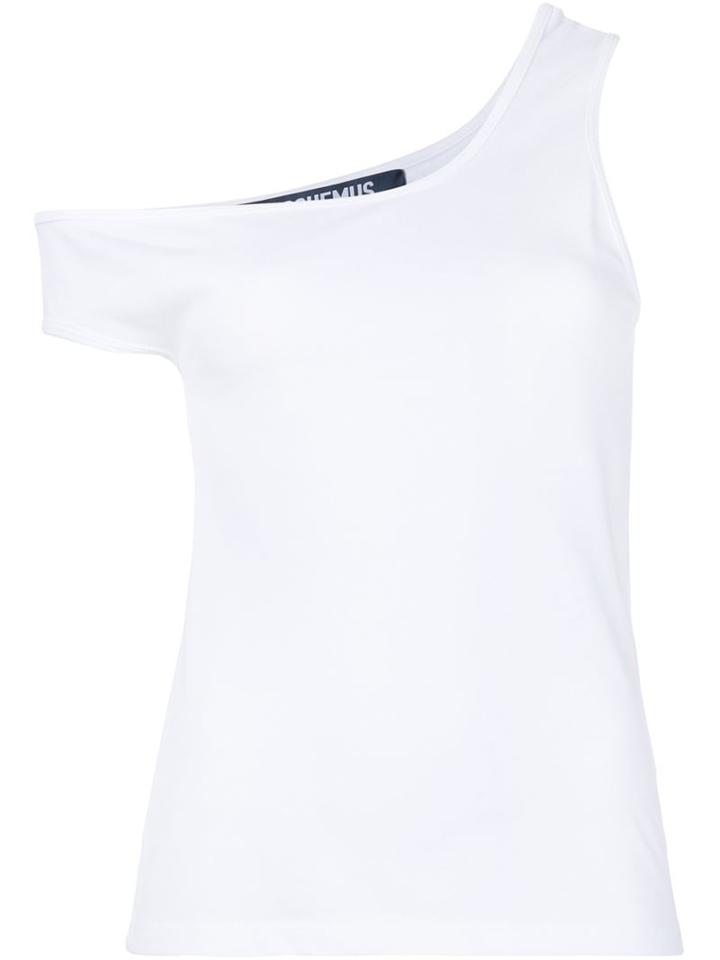 Jacquemus One Shoulder Top, Women's, Size: 40, White, Cotton