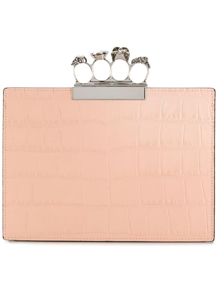 Alexander Mcqueen Knuckle Duster Clutch Bag - Neutrals