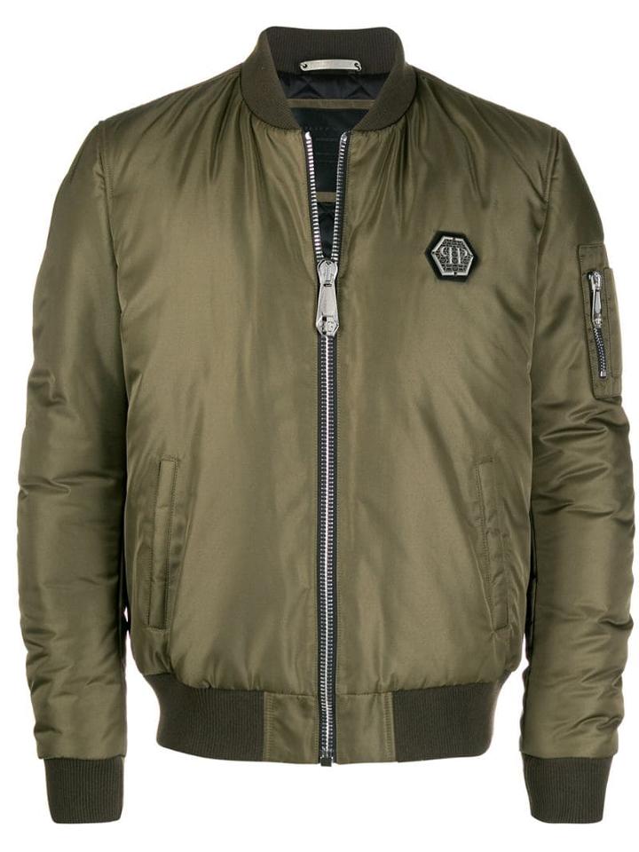 Philipp Plein Classic Bomber Jacket - Green