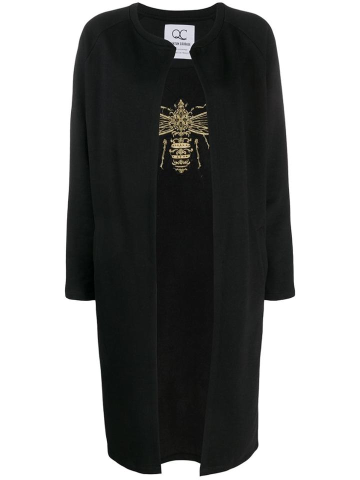 Quantum Courage Queening Embroidered Cardigan - Black