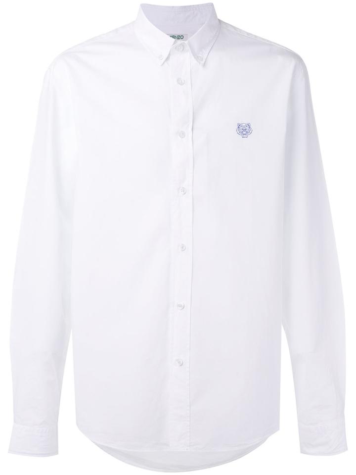 Kenzo - Tiger Logo Shirt - Men - Cotton - S, White, Cotton