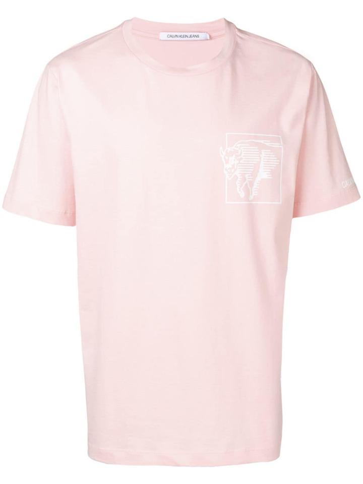 Ck Jeans Modern Bull Print T-shirt - Pink