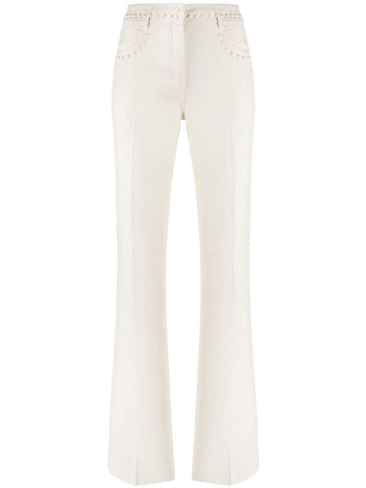 Giambattista Valli Studded Flared Trousers - White