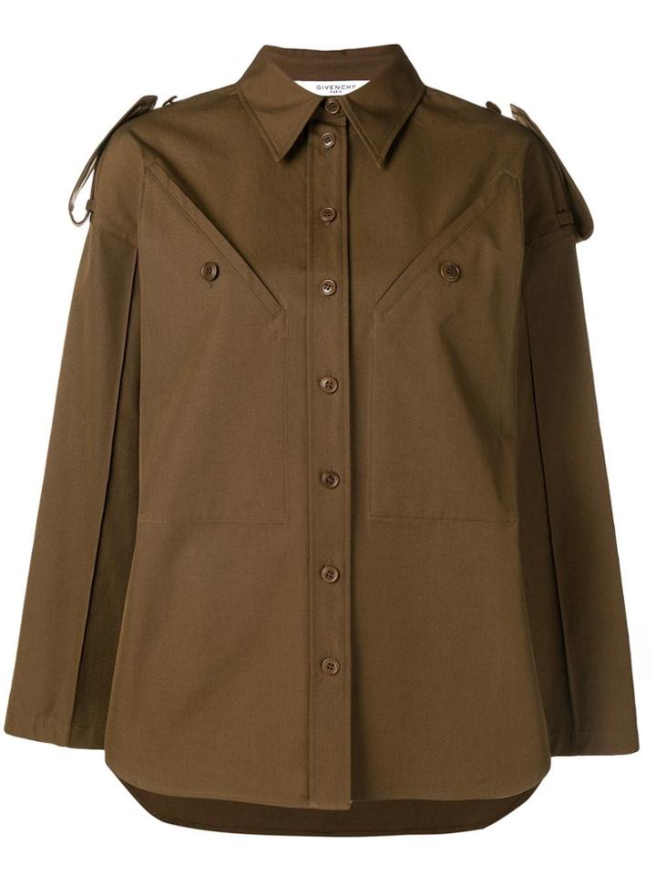 Givenchy Diagonal Pocket Shirt - Green