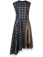 Les Animaux - Irregular-hem Party Dress - Women - Cotton/nylon/polyester - M, Blue, Cotton/nylon/polyester
