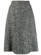 Rochas Knitted Patterned Skirt - Black