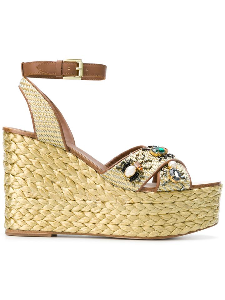 Ash Tulum Wedge Sandals - Nude & Neutrals