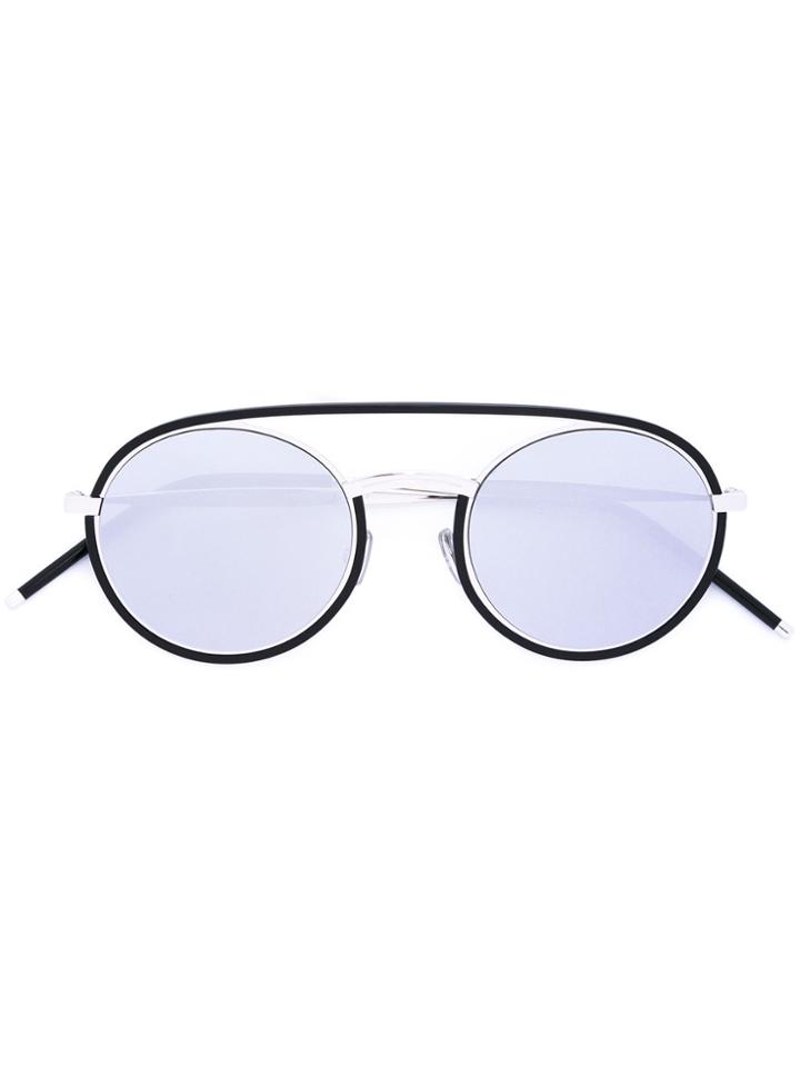 Dior Eyewear Contrast Sunglasses - Black
