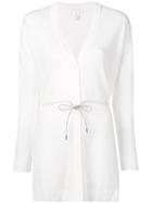 Fabiana Filippi Drawstring Tie Cardigan - White