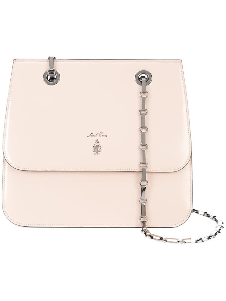 Mark Cross Foldover Top Shoulder Bag - Pink & Purple
