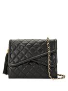 Chanel Vintage Matelasse Stitch Fringe Chain Bag - Black