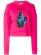 Mcq Alexander Mcqueen Death Metal Print Hoodie - Pink & Purple