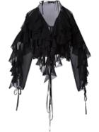 Y / Project Ruffle Top, Women's, Size: 36, Black, Silk