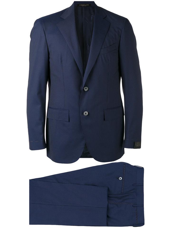 Corneliani - Striped Two-piece Suit - Men - Cupro/wool - 52, Blue, Cupro/wool