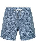 Venroy Geometric Swim Shorts - Blue
