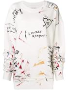 Faith Connexion Graffiti Print Sweater - White